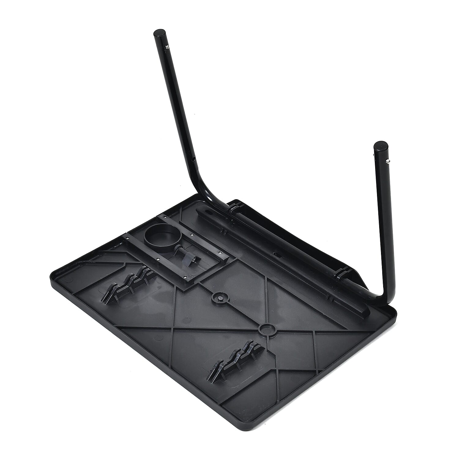 TV Tray and Cup Holder Large Folding Table - Black
