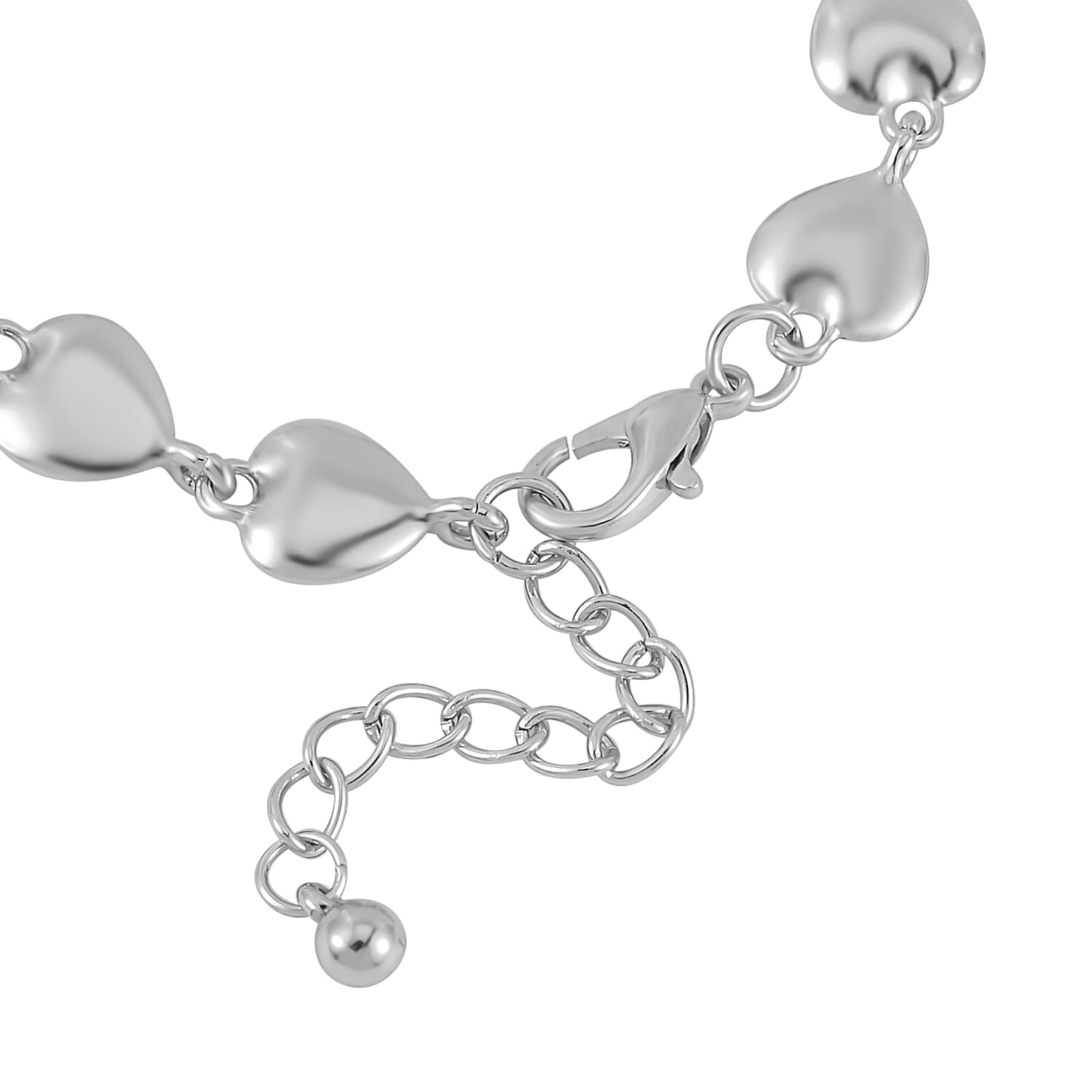 Designer Inspired - Launch Offer - Heart Link Bracelet (Size - 7.5-2 Ext) With Lobster Clasp