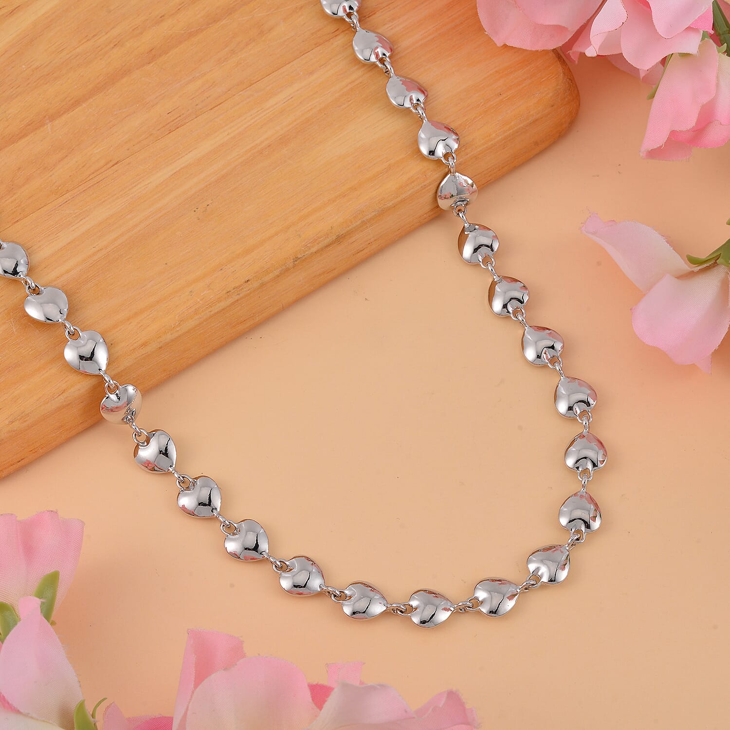 Designer Inspired - Launch Offer -Heart Link Necklace (Size - 20)