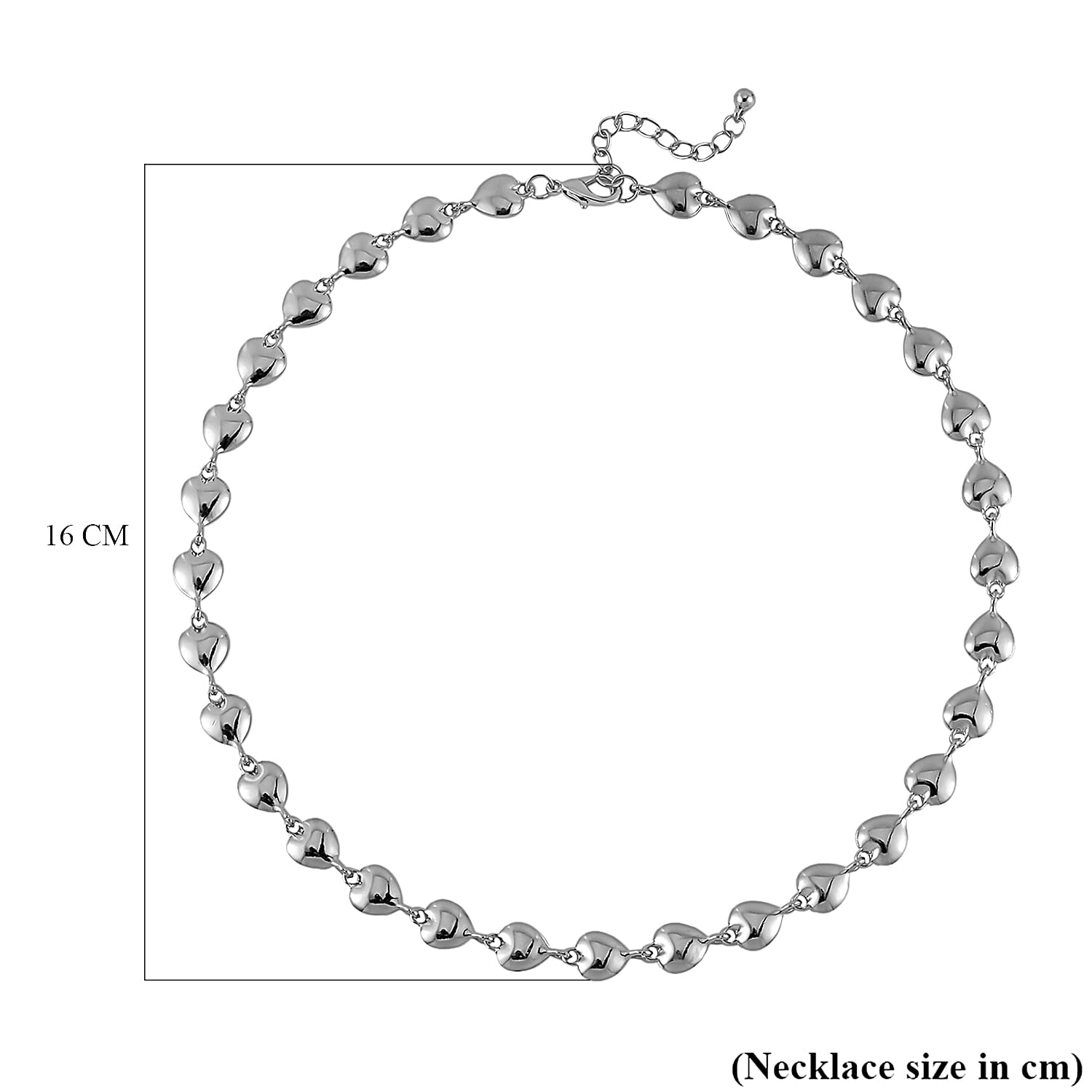 Designer Inspired - Launch Offer -Heart Link Necklace (Size - 20)