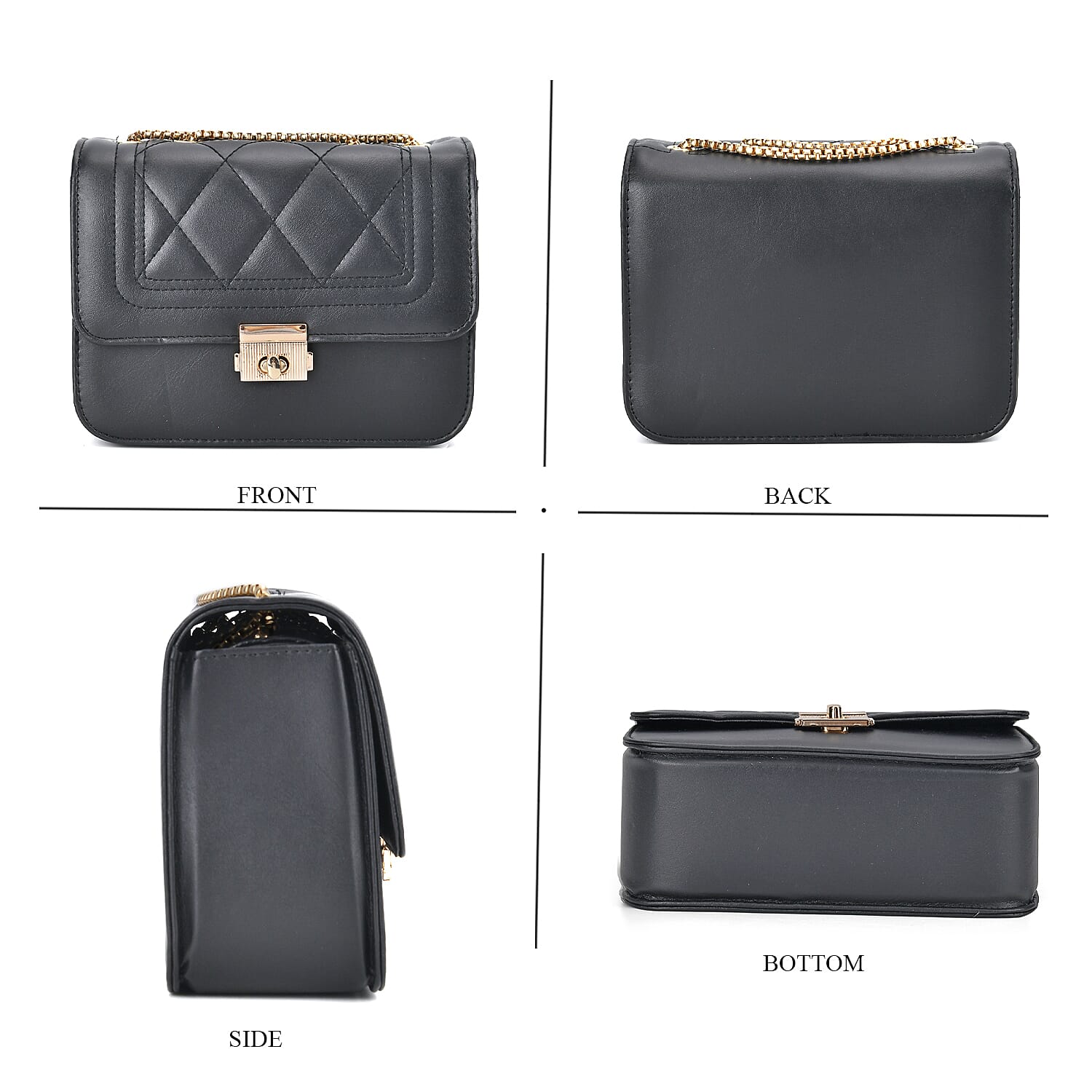 Set of 3 - PU Heart Crossbody Bag - Burgundy