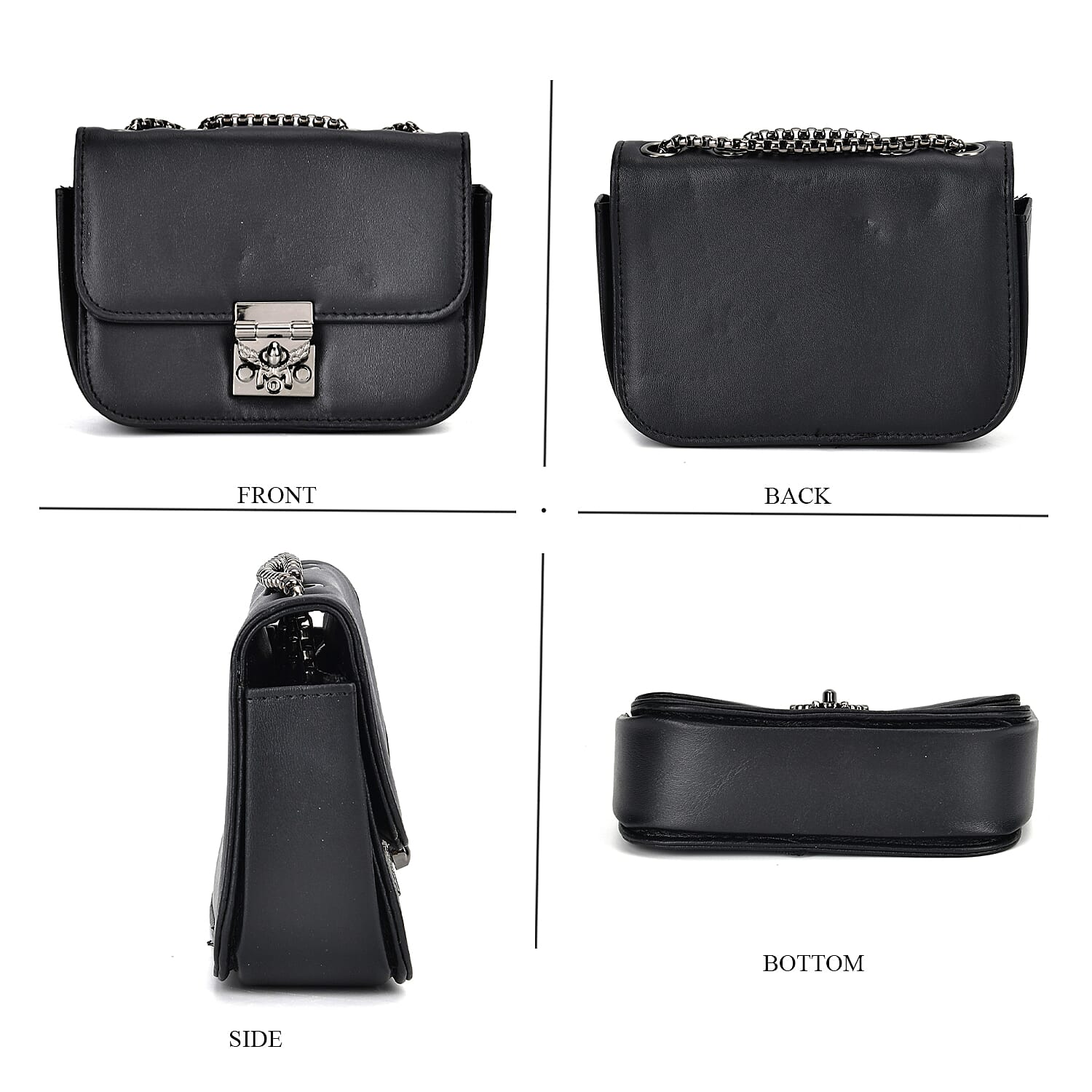 Set of 3 - PU Heart Crossbody Bag - Burgundy