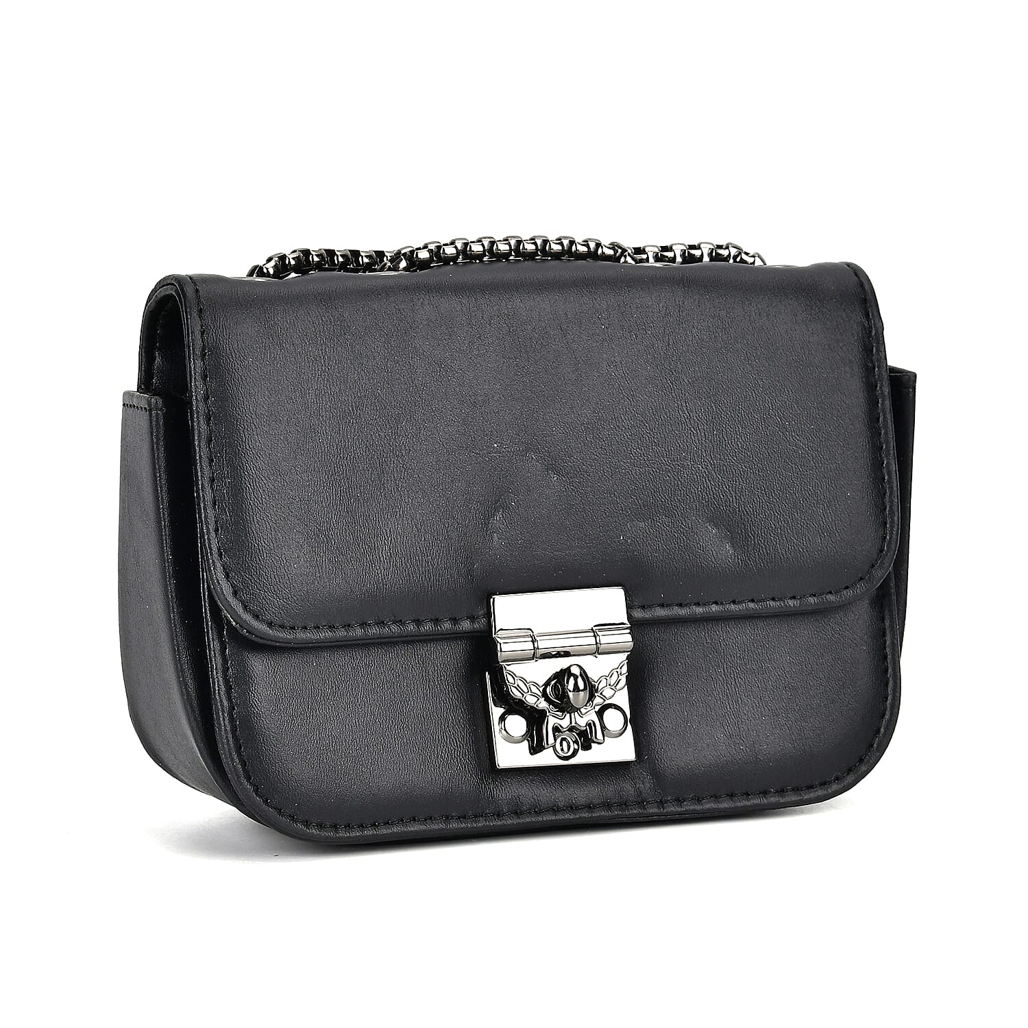 Set of 3 - PU Heart Crossbody Bag - Burgundy