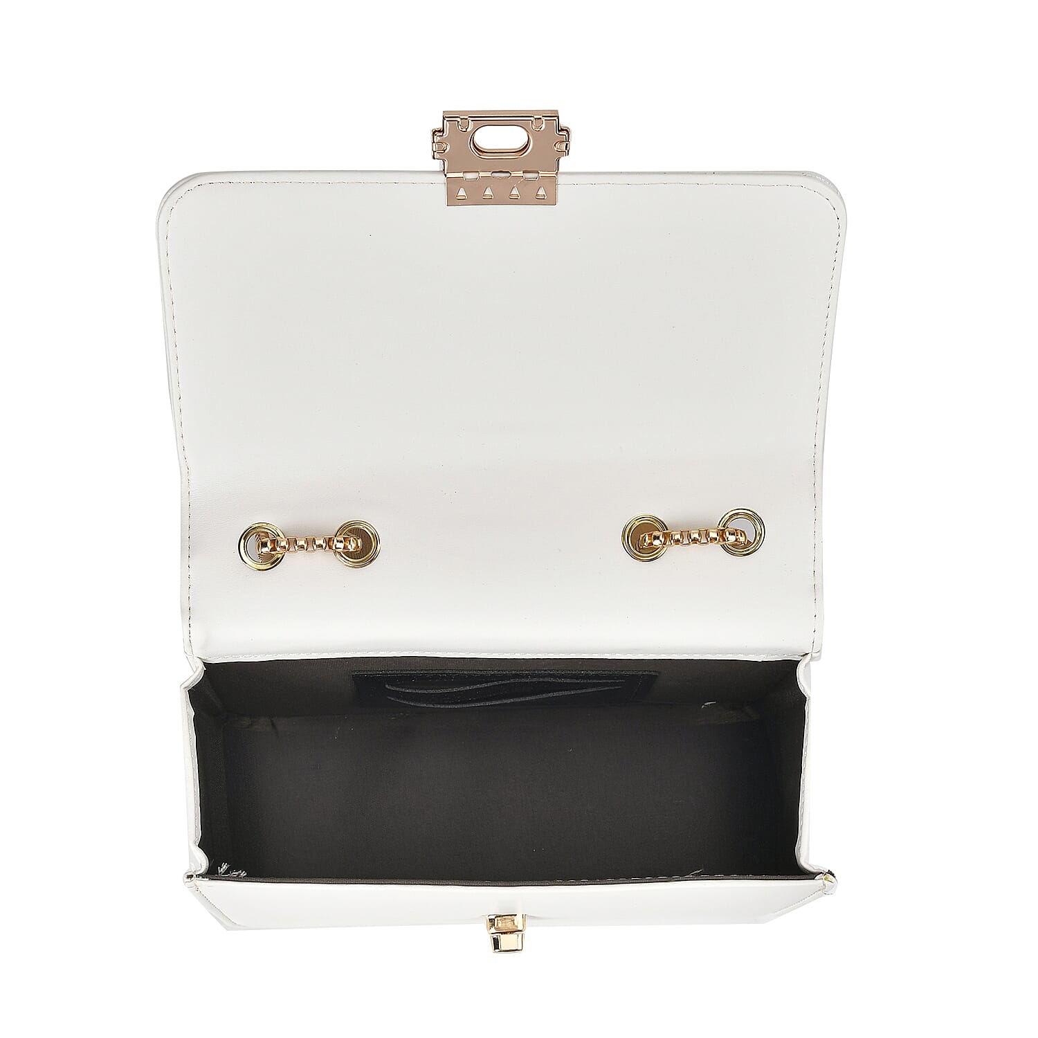 Set of 3 - PU Heart Crossbody Bag - White