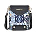 Elephant Pattern Embroidered Crossbody Bag - White