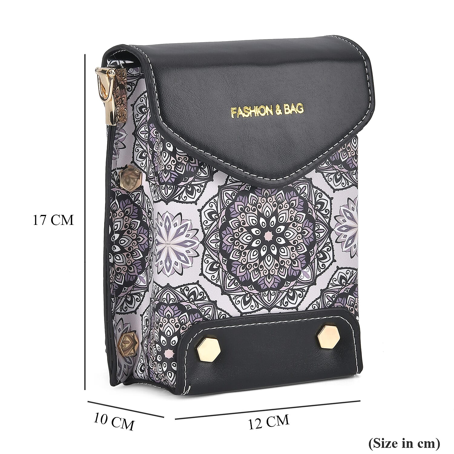 Floral Pattern Minority Style B Embroidered Crossbody Bag - White & Blue