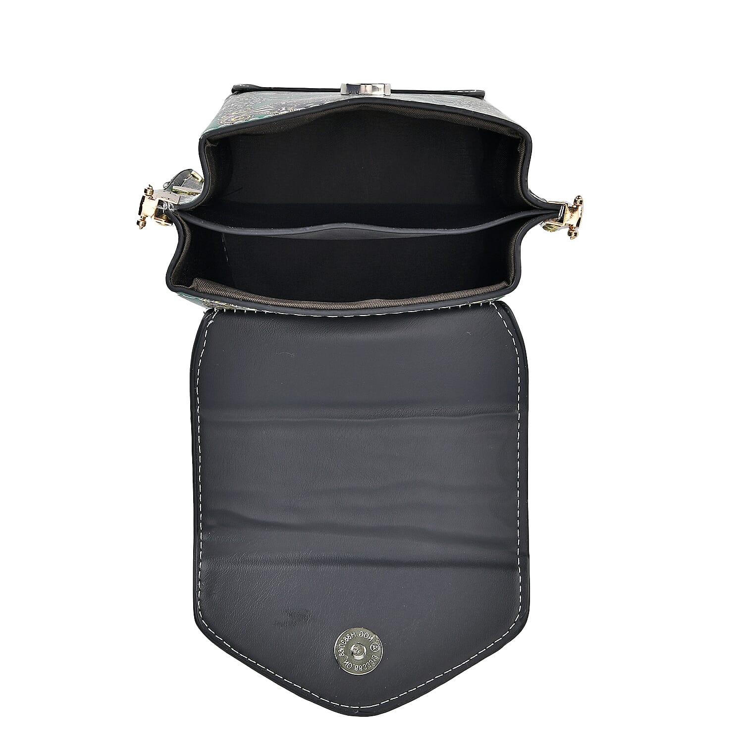 Floral Pattern Minority Style C Embroidered Crossbody Bag - Green