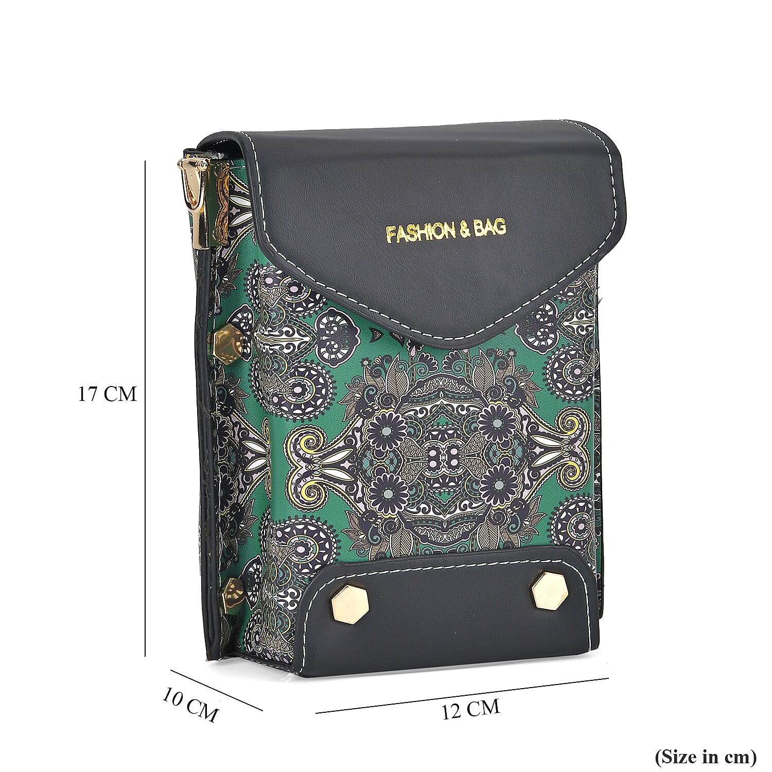 Floral Pattern Minority Style C Embroidered Crossbody Bag - Green