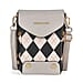 Elephant Pattern Embroidered Crossbody Bag - White