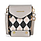 Floral Pattern Minority Style A Embroidered Crossbody Bag - White & Blue