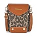 Elephant Pattern Embroidered Crossbody Bag - White