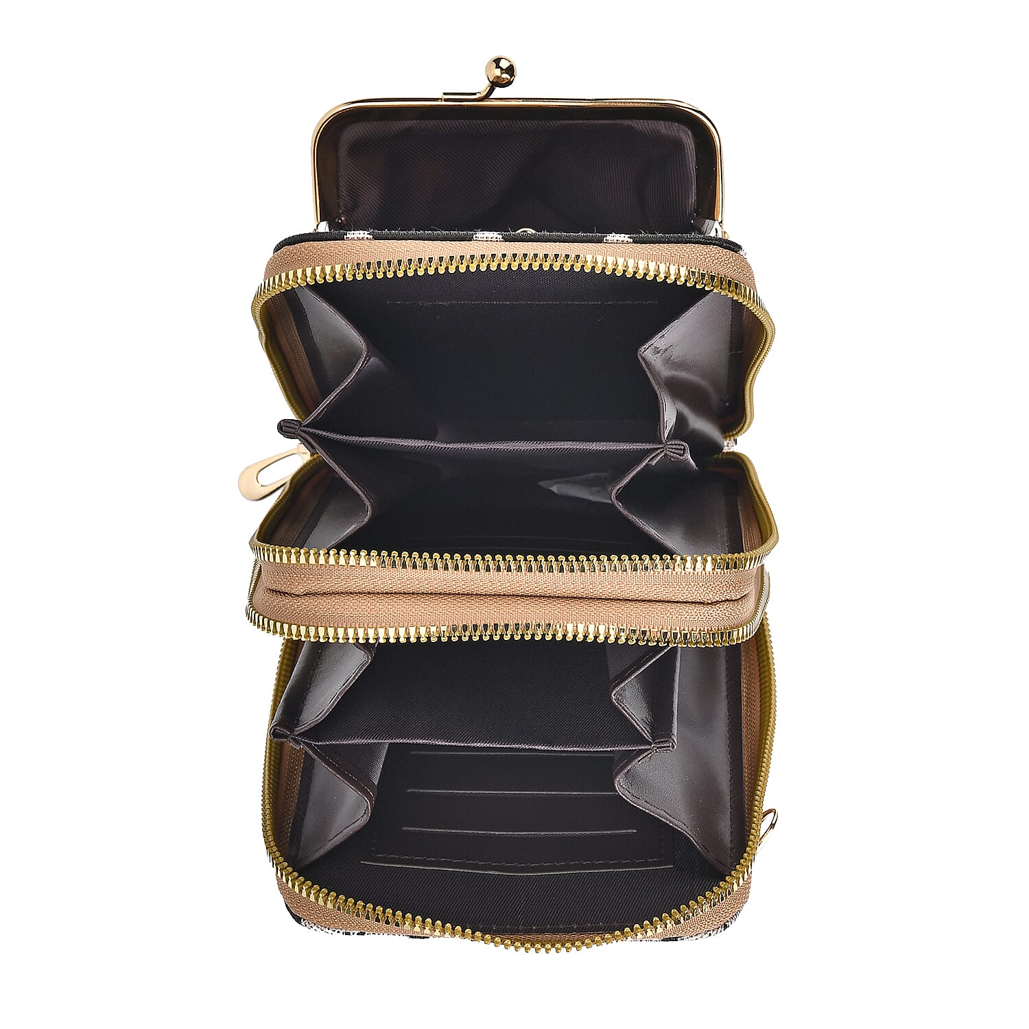 Leatherette Rhombus Pattern Crossbody Bag with Long Strap (160 cm) - Pink