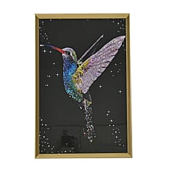 Hummingbird Crystal Wall Painting With PS Frame