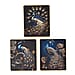  New In Set of 3 Peacock Crystal Painting with Frame (Size 25x20 cm) - Multi
