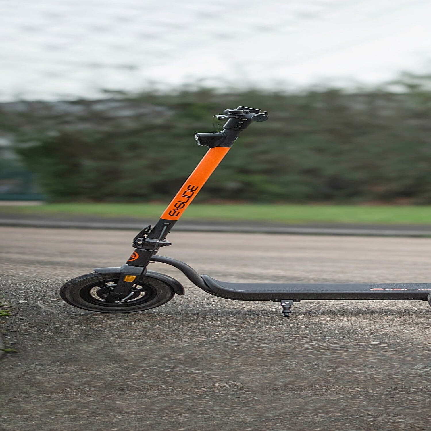 E Glide Foldable Electric Scooter (18 Miles on Single Charge) - Orange & Black