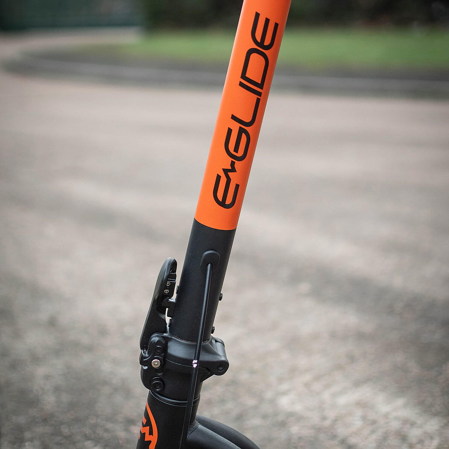 E Glide Foldable Electric Scooter (18 Miles on Single Charge) - Orange & Black