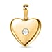 Diamond Heart Pendant in 18K Yellow Gold Vermeil Plated Sterling Silver