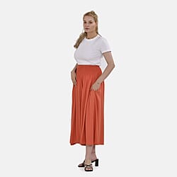 TAMSY Smocked Waist Women's Culottes Trousers
