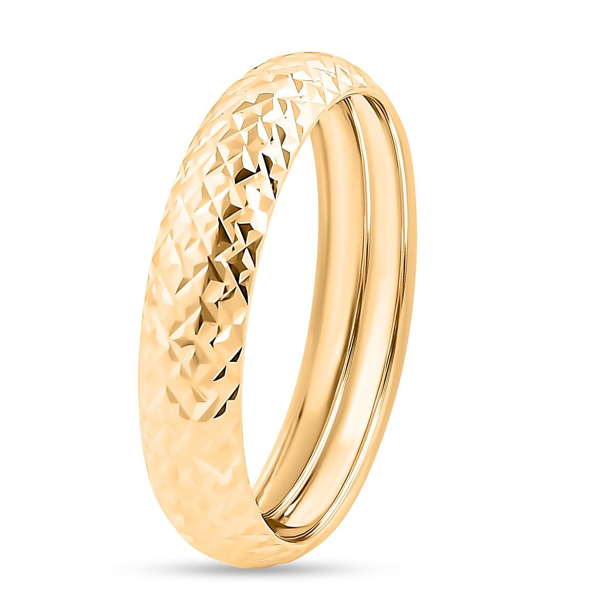 Royal Bali Collection - 18K Yellow Gold Diamond Cut Band Ring