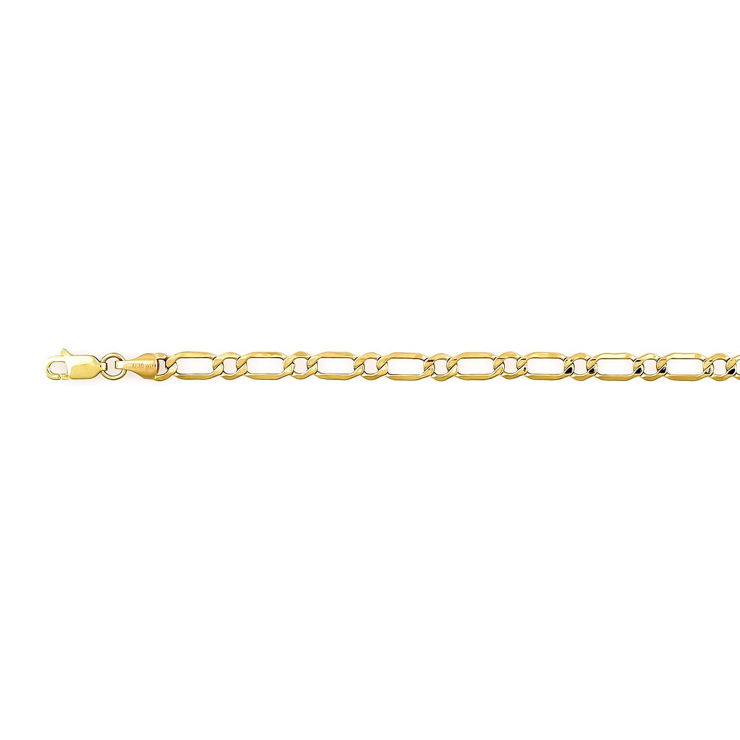 Vicenza Closeout - 9K Yellow Gold Figaro Bracelet (Size - 7.5) 2.31 Grams
