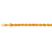 9K Yellow Gold Rope Necklace (Size - 24), Gold Wt 12 Gms