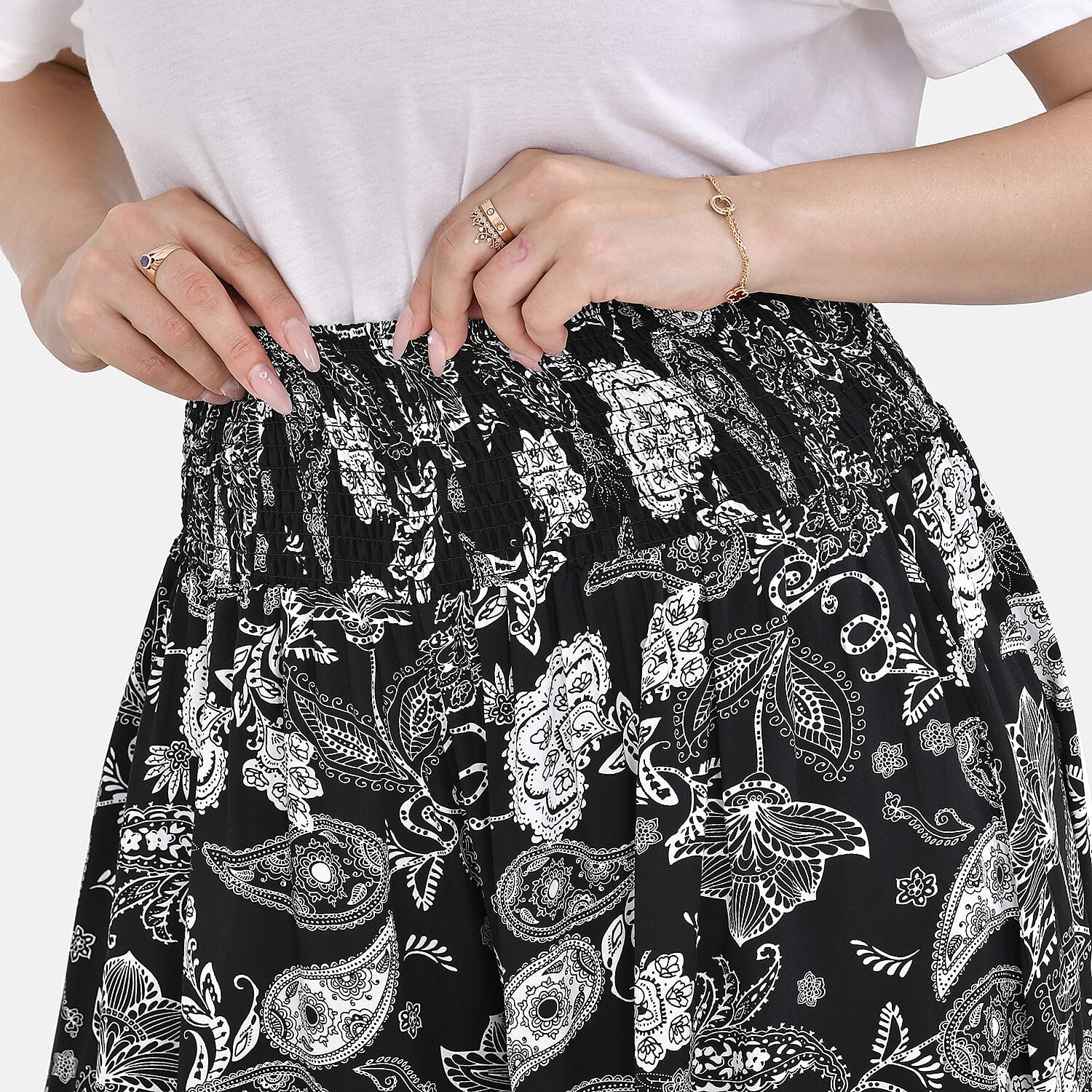 TAMSY Smocked Waist Culotte