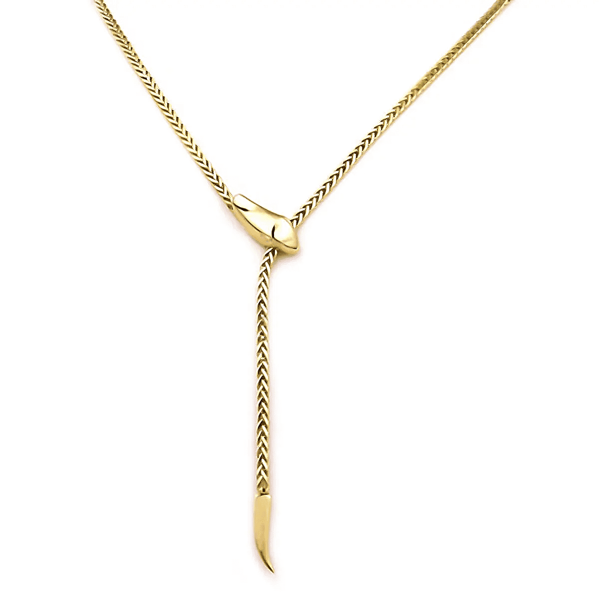 Vicenza Closeout - 9K Yellow Gold Spiga Serpent Necklace (Size - 22), Gold Wt 5.30 Gms