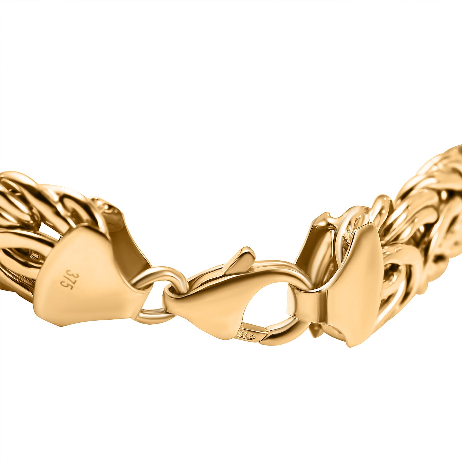 9K Yellow Gold Handmade Byzantine Bracelet (Size - 8),  Gold Wt. 14.30 Gms.