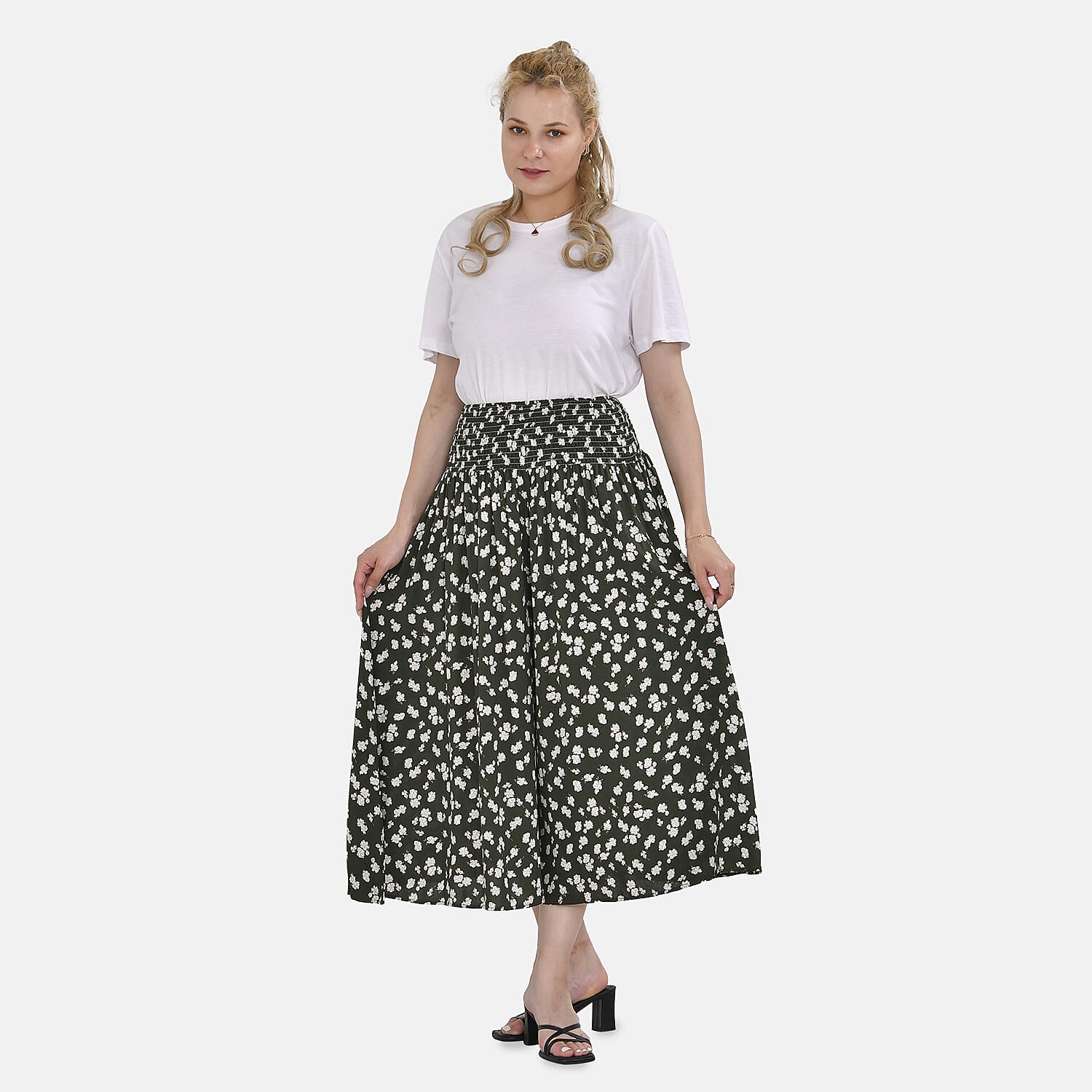 TAMSY Smocked Waist Culotte