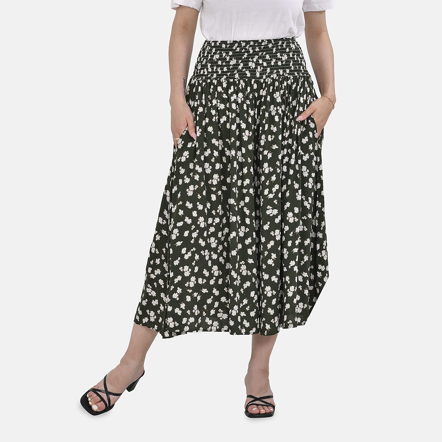 TAMSY Smocked Waist Culotte