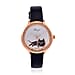 GENOA TIME V2 Japan Movt. 3 ATM Water Resistant Cat Pattern Watch with Black Leather Strap