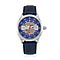 WILLIAM HUNT 5 ATM Water Resistant Automatic Movt. Watch in Silver Tone with Blue Leather Strap