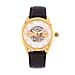 WILLIAM HUNT 5 ATM Water Resistant Automatic Movt. Watch in Gold Tone with Green Leather Strap