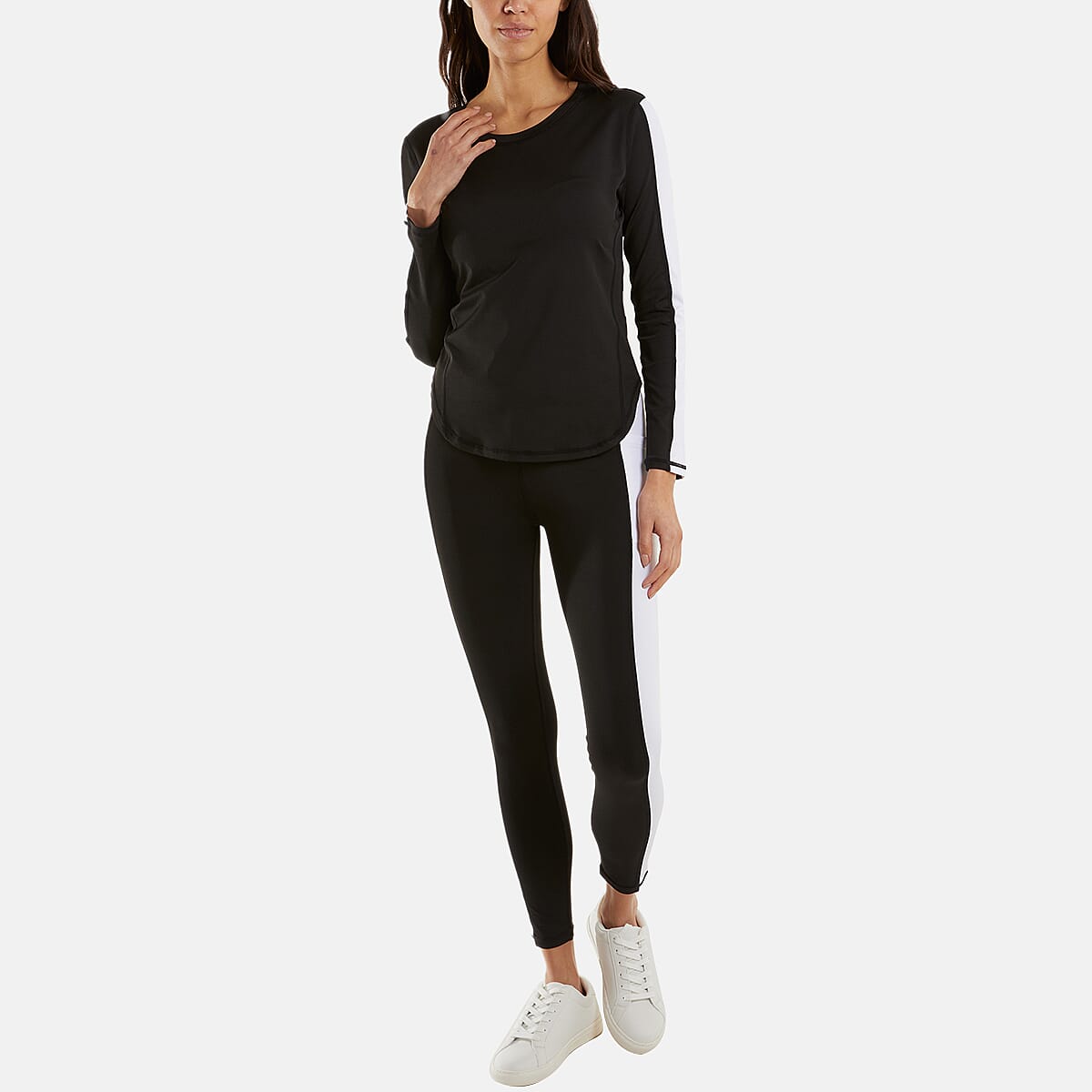 Activewear Leggings with Side Pockets (Size S) - Black