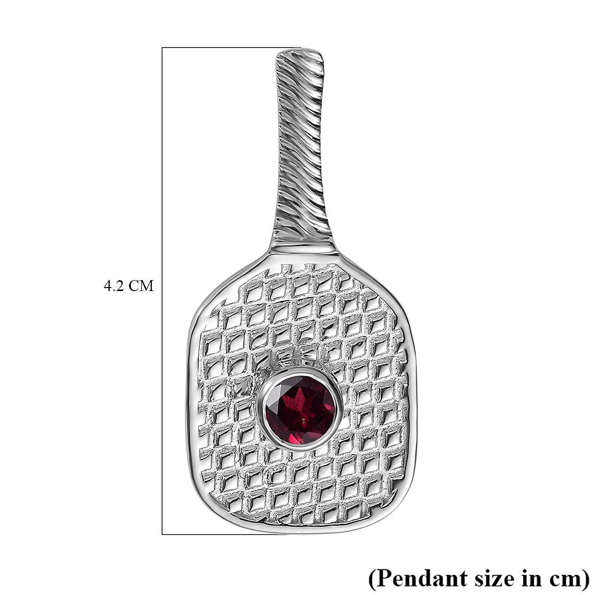 Rhodolite Garnet  Brooch in Platinum Overlay Sterling Silver 0.99 ct,  Silver Wt. 6.52 Gms  0.986  Ct.
