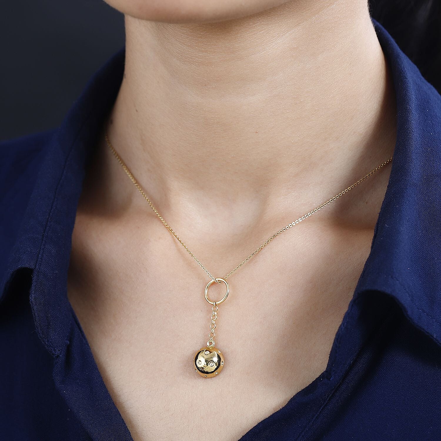 Keychain in 18K Yellow Gold Vermeil Plated Sterling Silver