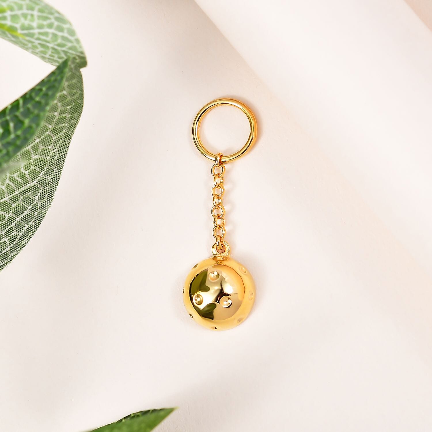 Keychain in 18K Yellow Gold Vermeil Plated Sterling Silver