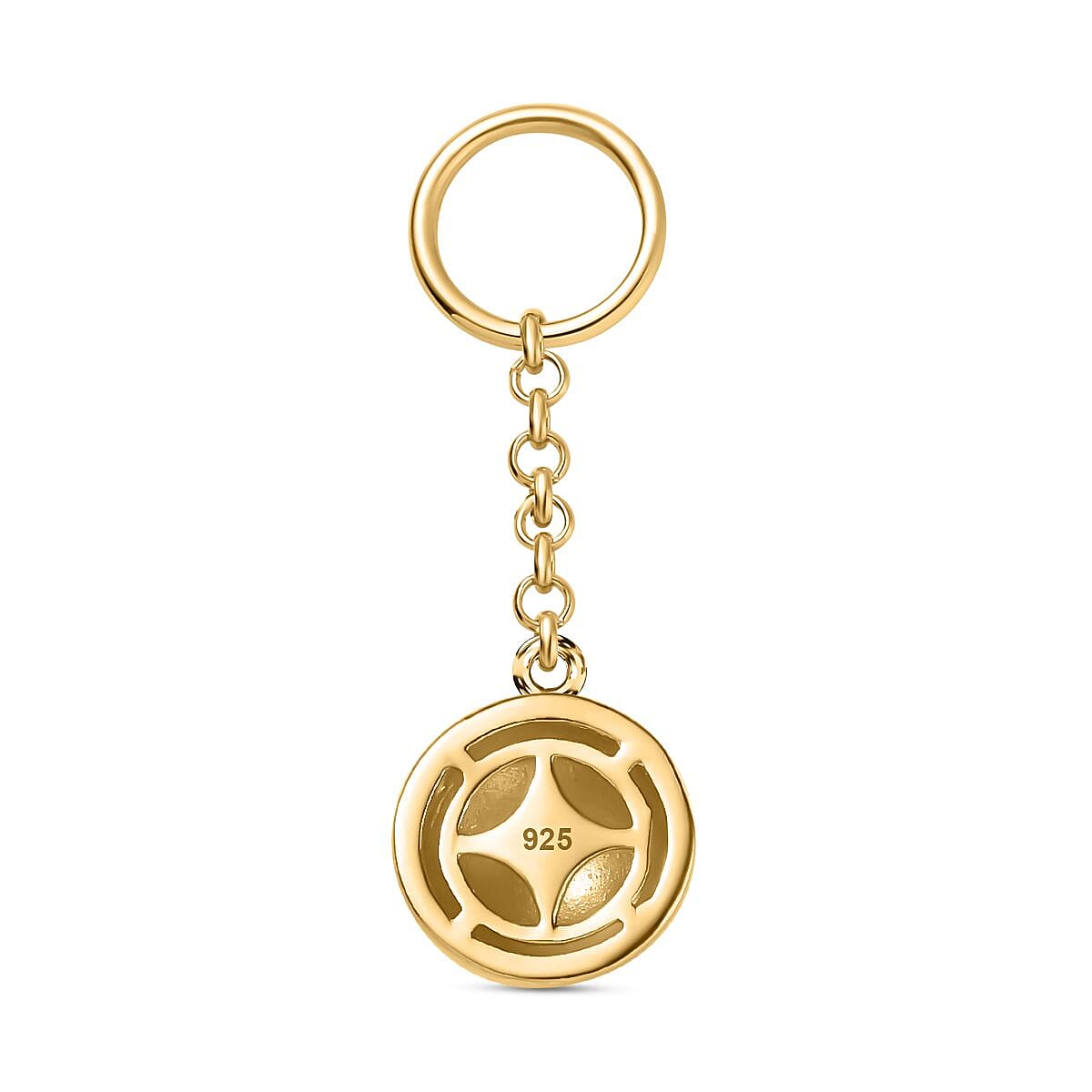 Keychain in 18K Yellow Gold Vermeil Plated Sterling Silver