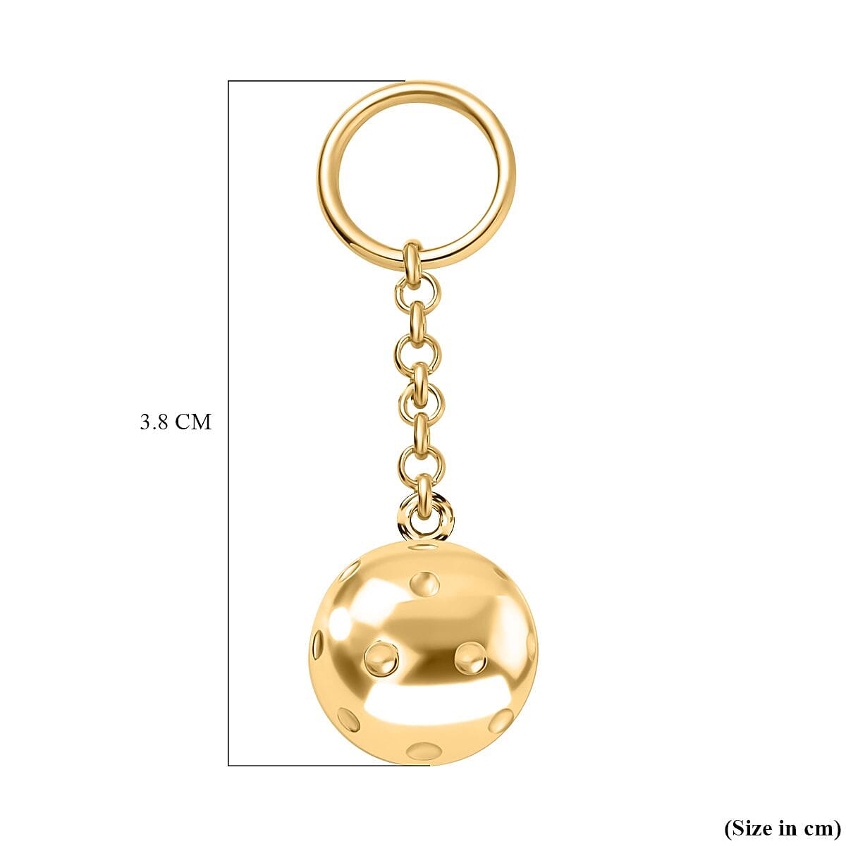 Keychain in 18K Yellow Gold Vermeil Plated Sterling Silver