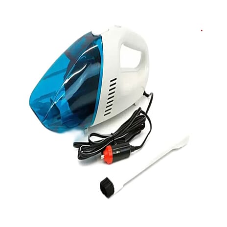 Car Portable High Powered Wet Dry Vacuum Cleaner - Blue - White