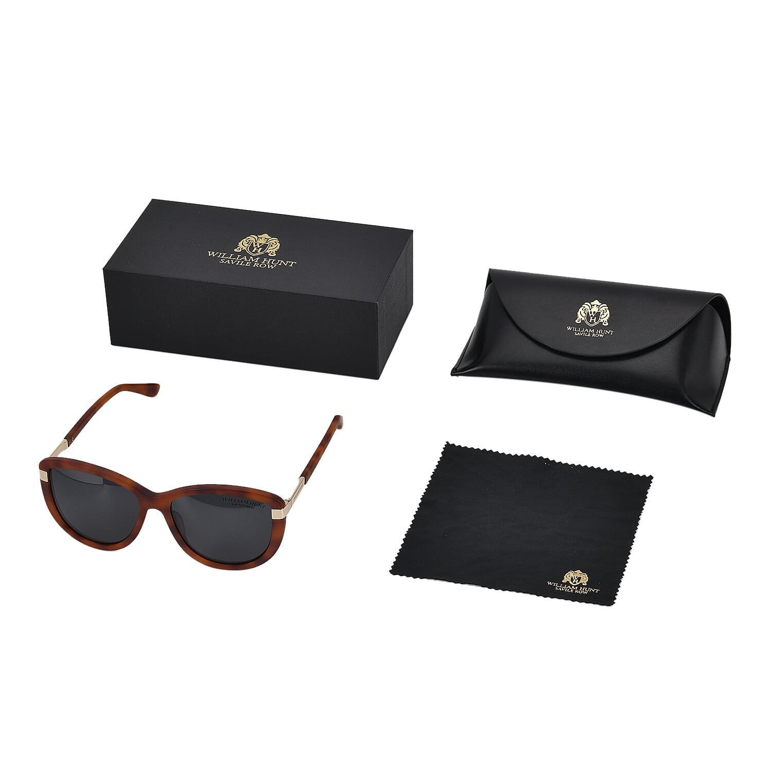 William Hunt-SAVILE ROW Fashion Sunglasses Polarized Lens UV 400 Protection - Brown (Leopard)