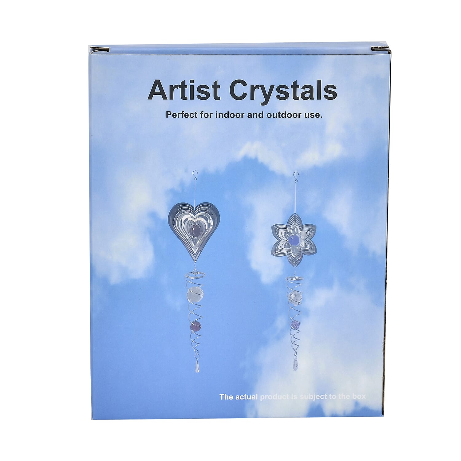 Hanging Magic Kinetic Sculpture Rhombus Wind Spinner - Silver