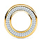 White Diamond Circle Pendant in 18K Yellow Gold Vermeil Plated Sterling Silver 0.50 Ct.