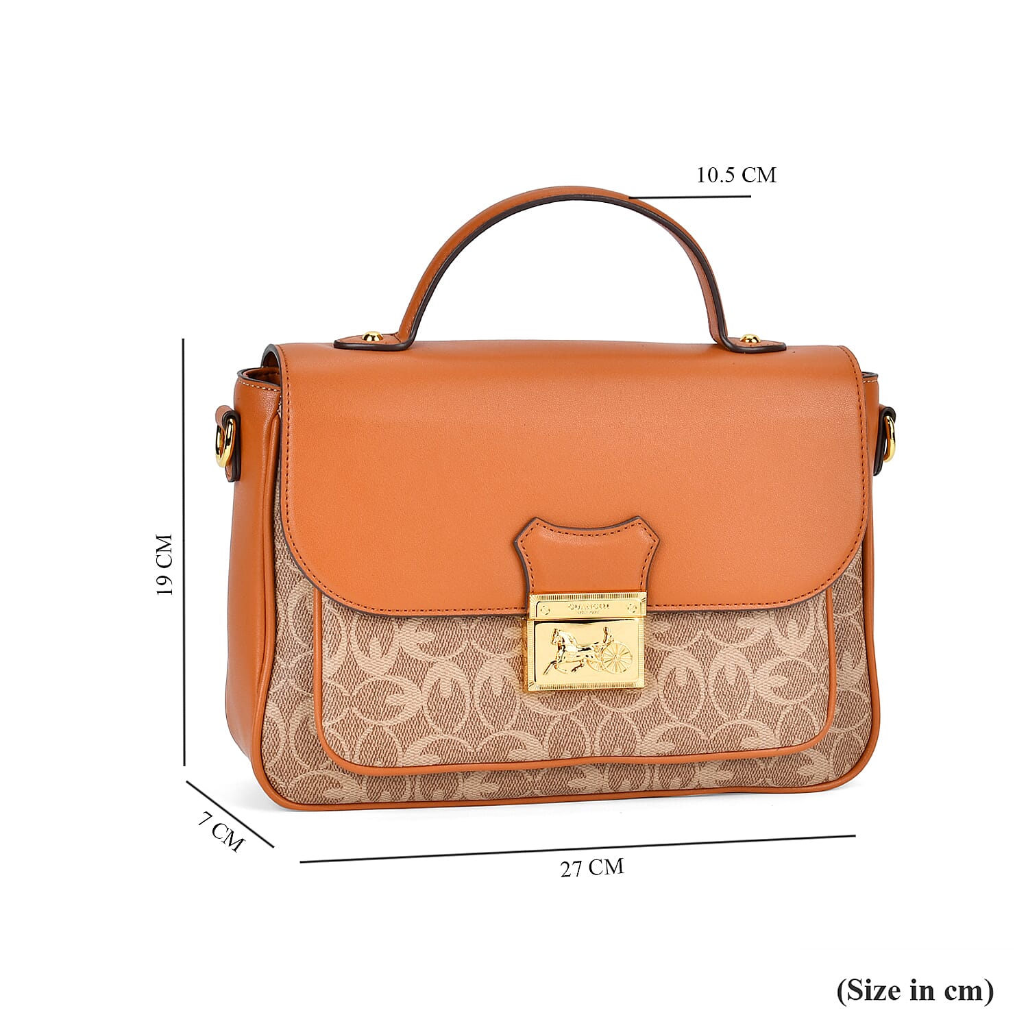 GUANCHI Crossbody Bag with Shoulder Strap - Brown