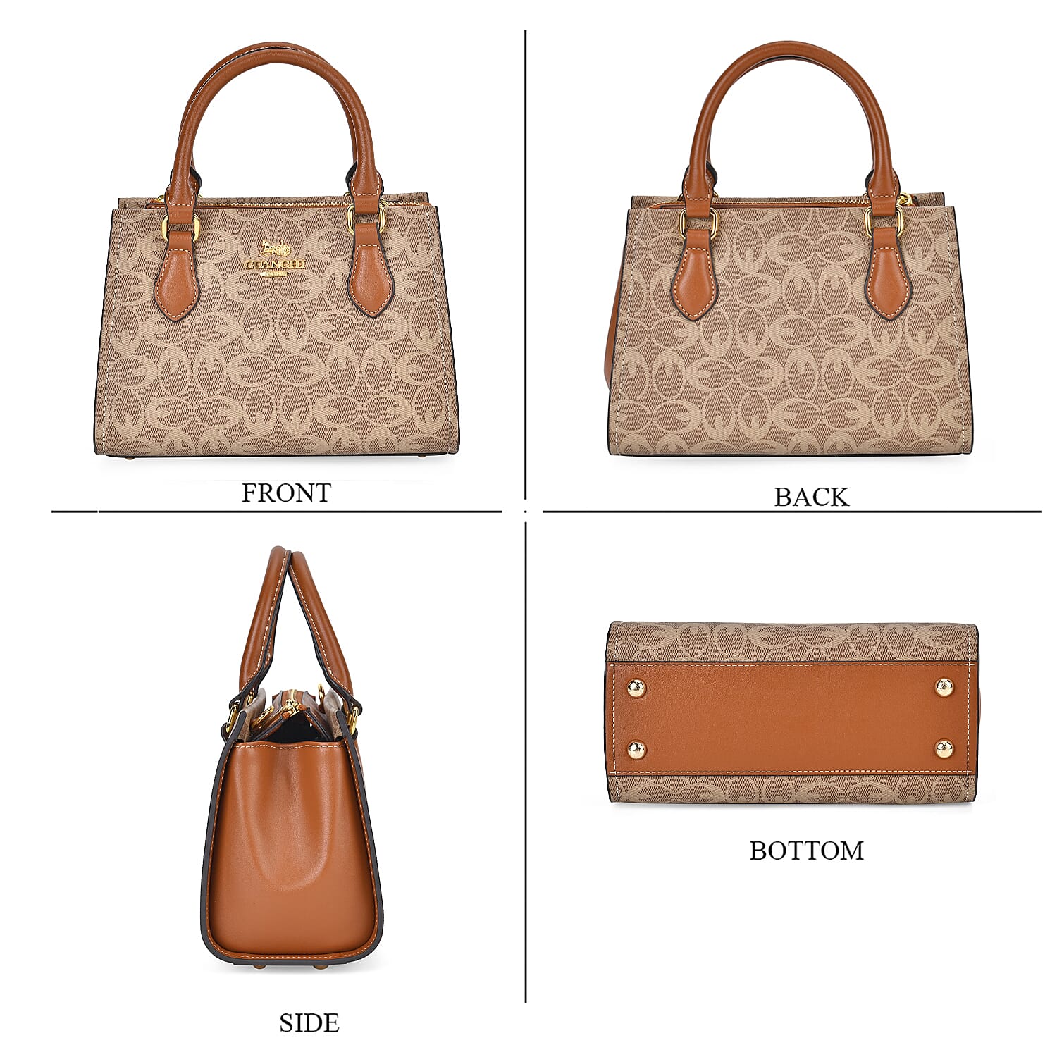 Guanchi Crossbody Bag with Handle Drop - Brown