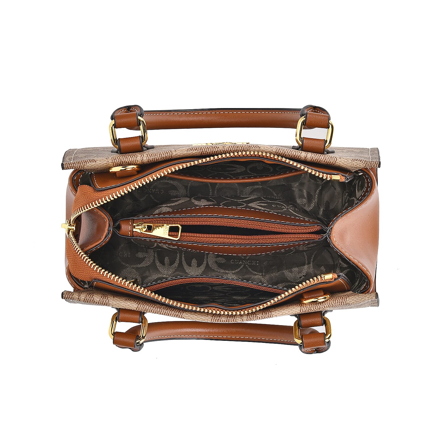 Guanchi Crossbody Bag with Handle Drop - Brown