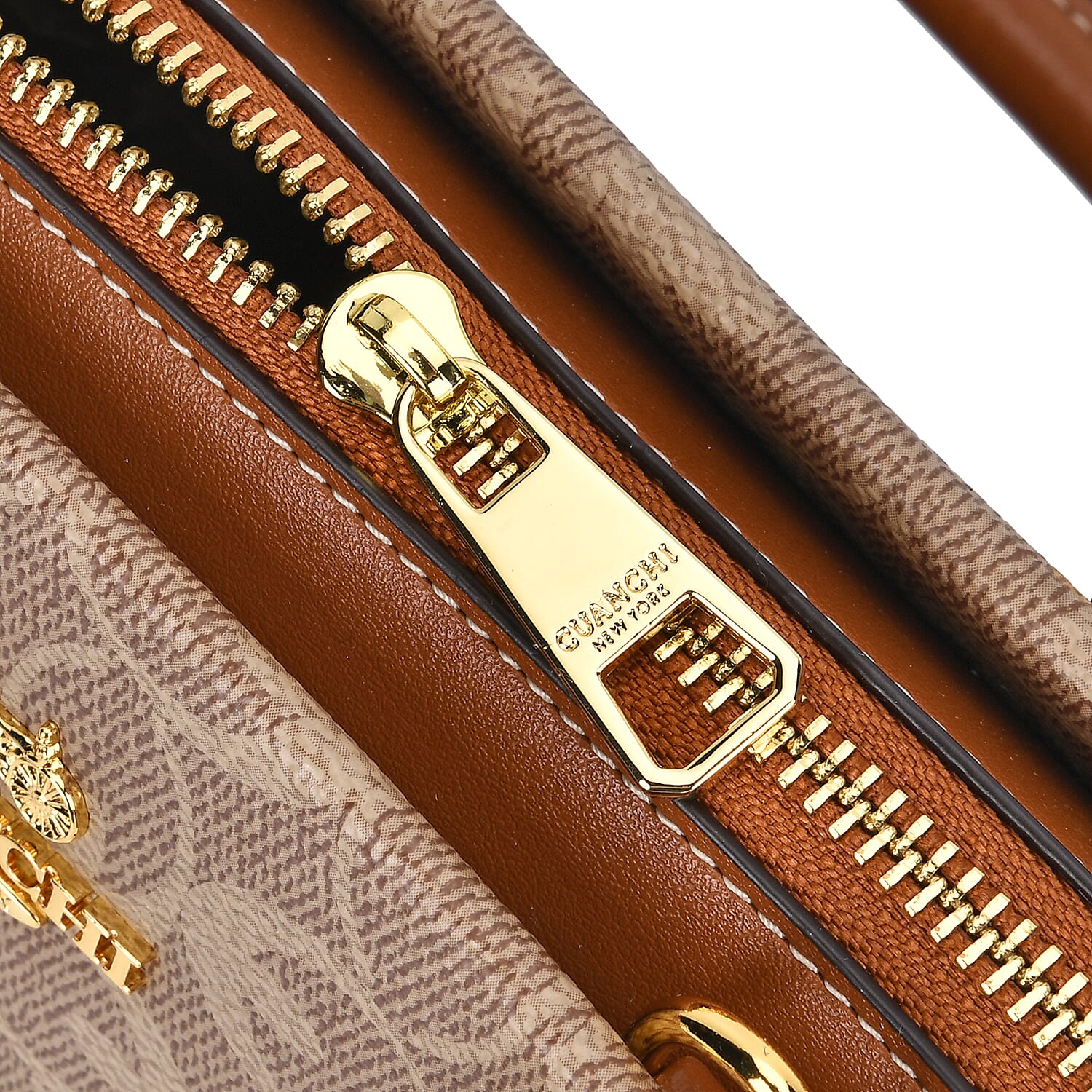 Guanchi Crossbody Bag with Handle Drop - Brown