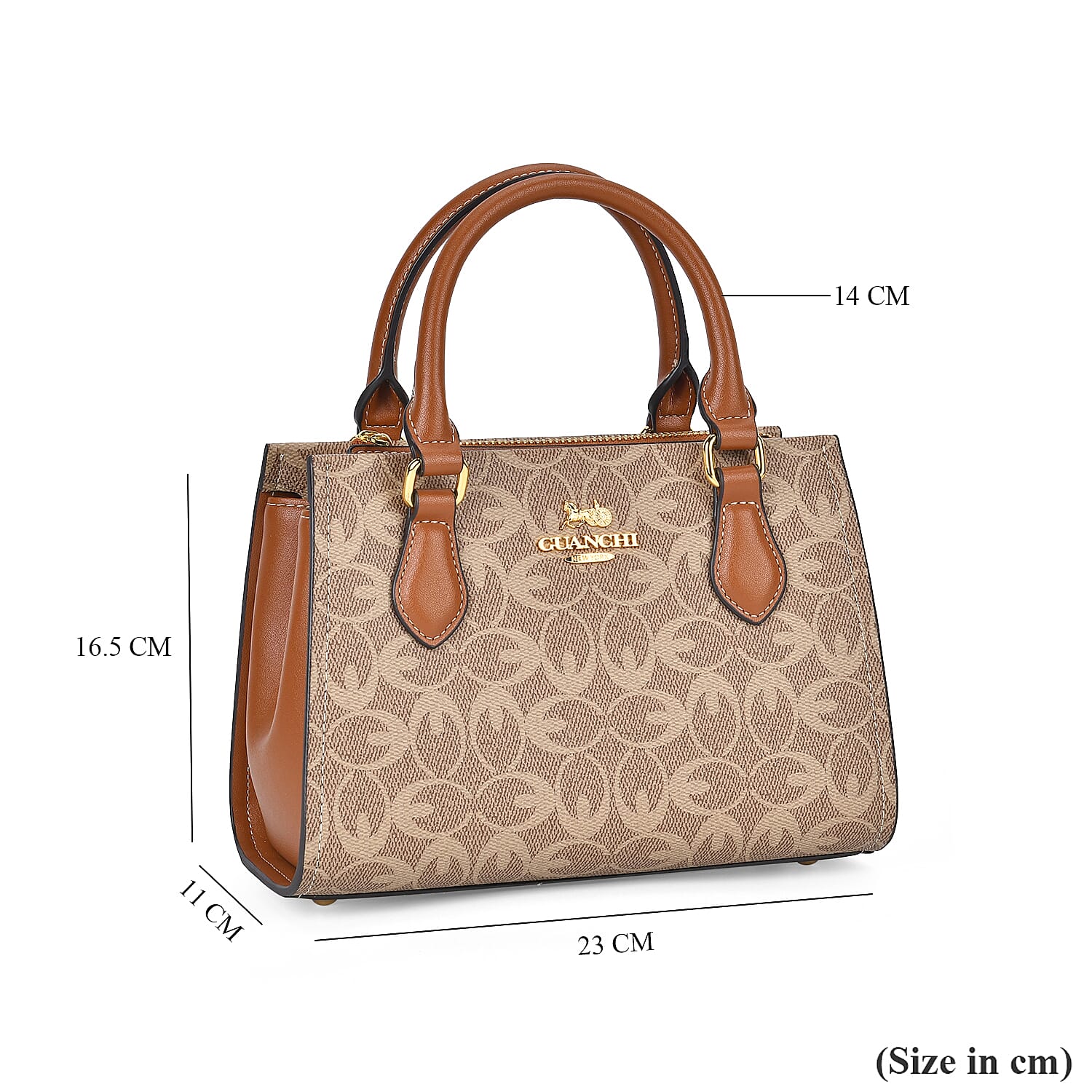 Guanchi Crossbody Bag with Handle Drop - Brown