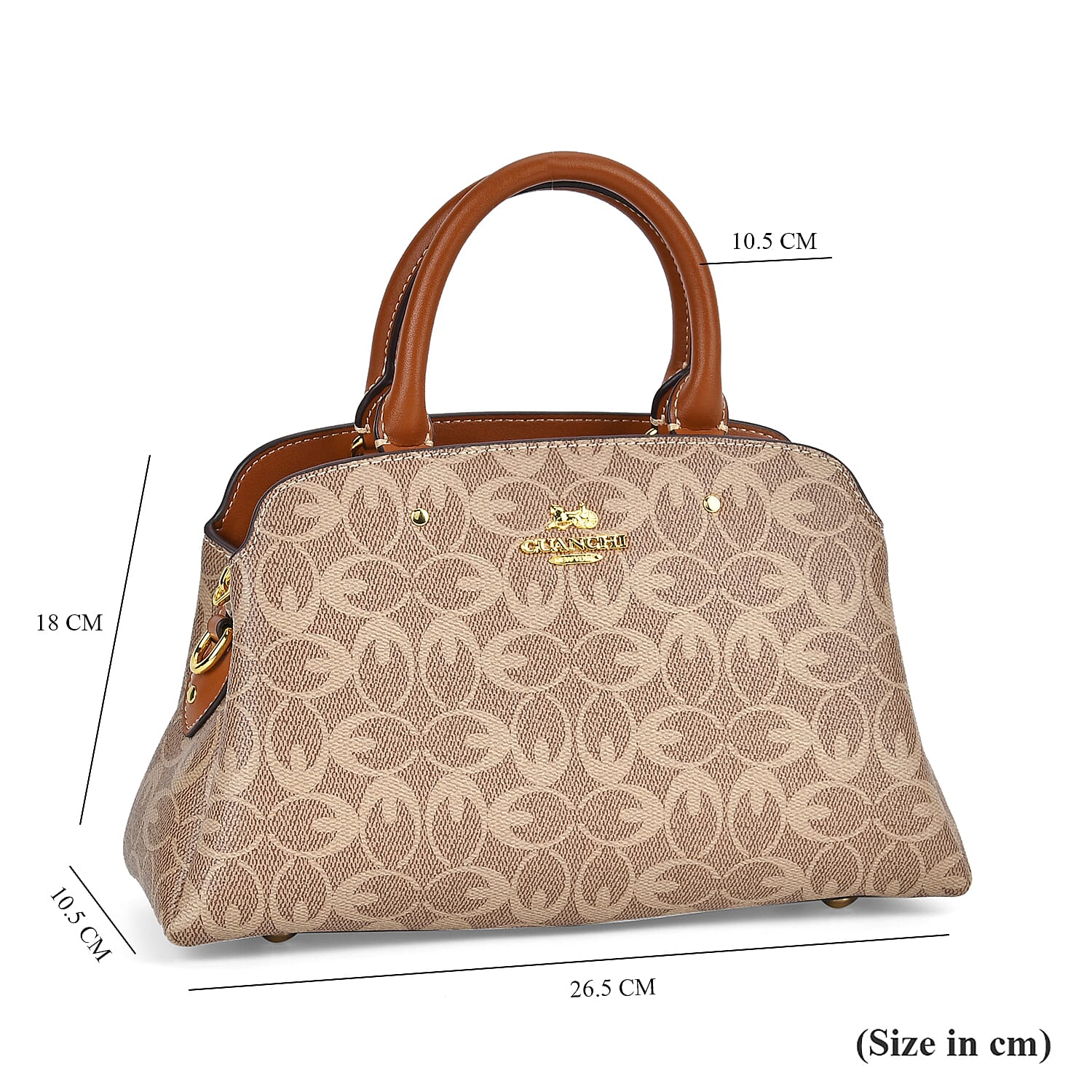 GUANCHI Crossbody Bag with Handle Drop - Brown