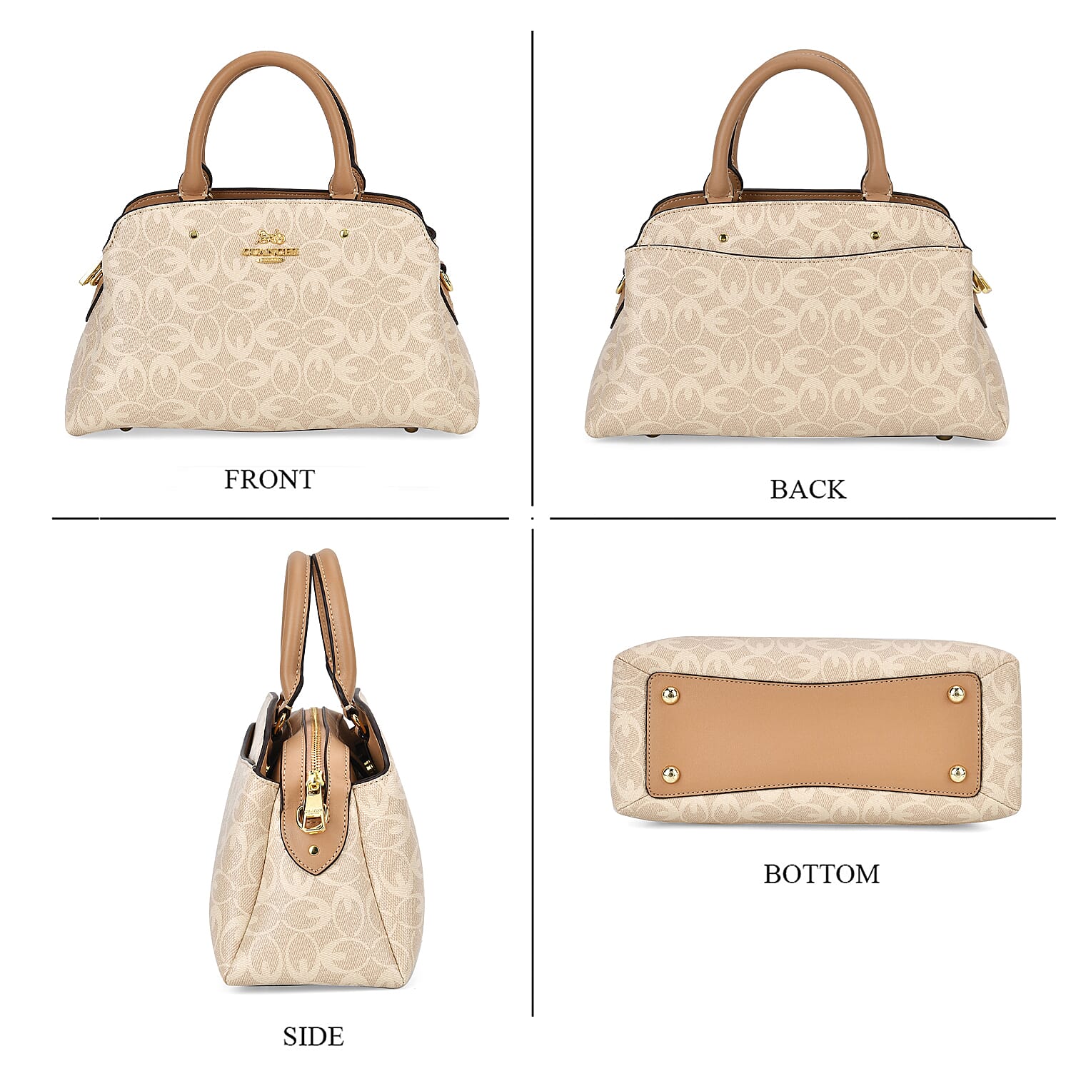 GUANCHI Crossbody Bag with Handle Drop - Off White